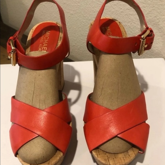 Michael Kors Platform Leather Heels 👠 7,5 - Picture 2 of 6